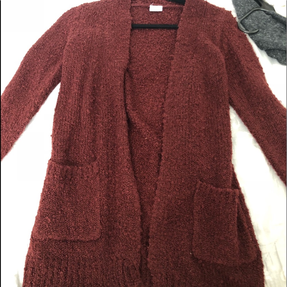 Burgundy cardigan